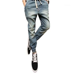 Groothandel- Mode Mannen Ripped Denim Broek Casual Mens Joggers Mannelijke Biker Jeans Pant Harem Koreaanse Slanke Fit Hip Hop Man