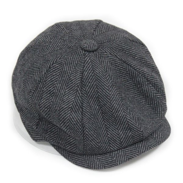 Venta al por mayor-Moda Octagonal Cap Newsboy Beret Hat Sombreros de otoño e invierno para hombres Superstar internacional Modelos masculinos