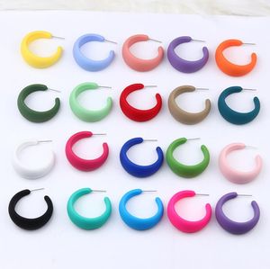 Groothandel Mode Solid Color Flower Earring Dames kleurrijke acryl oorbellen