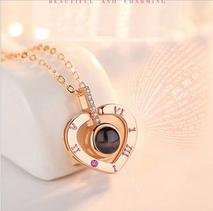 Colliers pendentif vision en gros-mode collier en acier inoxydable à la mode coeur rond bijoux de bonne qualité avec emballage de boîte modèle no. NE934-12