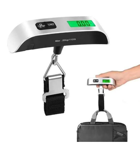 wholesale Balances de poids de mode Affichage LCD portable Balance de pesée numérique suspendue électronique pour bagages 50kg * 10g 50kg / 110lb 12 LL