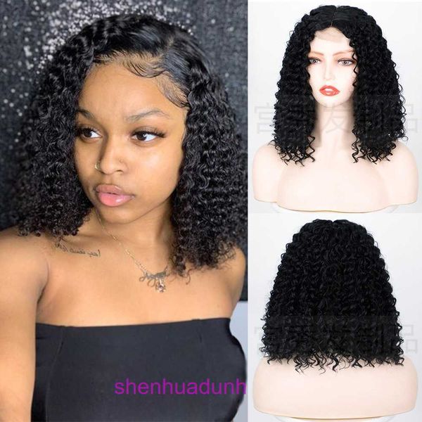 Wigs de mode en gros cheveux pour femmes perruque avant perruque pour femmes petits rouleaux de division du milieu long couvercle afro