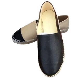 Venta al por mayor de moda para mujer Alpargatas para mujer Mocasines Pescador Pisos de lona Negro Beige Blanco Azul Cuero Mujer Casual Niñas Zapatos de vestir