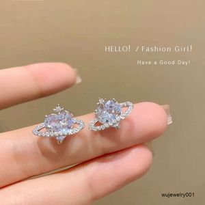 Boucles d'oreilles en Zircon pour femmes, bijoux de personnalité, univers planète, corée du sud, Cool, doux, accessoires de tempérament pour fille, vente en gros