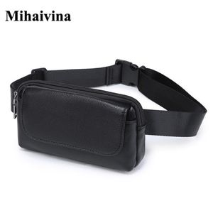 Vente en gros de la mode Sac de taille noirs dames pu en cuir ceinture packs de voyage de voyage Phone Small Sacs Mihaivina 211006 313U