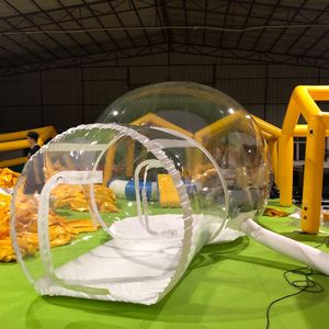 wholesale Entrega rápida 2 personas Túnel único al aire libre Carpa inflable con cúpula de burbujas Hogar ecológico con ventilador 3/4/5 M Dia Igloo Clear House Hotel