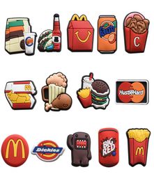 Groothandel Fast Food Drankjes Gebakken Kip Zachte Pvc Schoen Charme Accessoires Decoratie Gesp voor Armband Polsbandje Feestcadeau Gunsten4026467