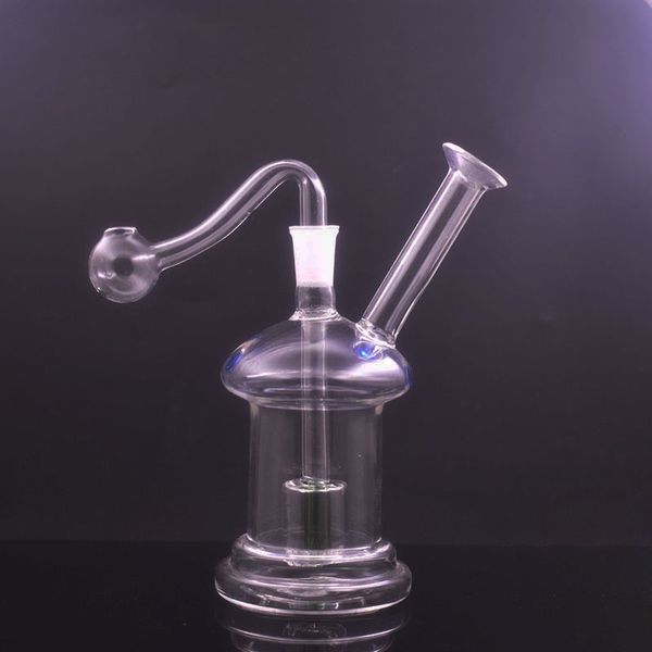 Venta al por mayor Quemador de aceite de vidrio femenino Bong Tubería de agua de mano Matrix Birdcage Dab Rig Bong con tubo de quemador de aceite de vidrio macho de 10 mm