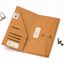 Gros-Filler Papers Traveler's Notebook Kraft Paper Pocker Business Card Holder File Folder