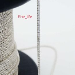 Rouleau de chaîne en argent sterling 925 pour hommes, bijoux en pierres cz de 1.5mm, chaîne de tennis en rouleau, collier lourd, vente en gros