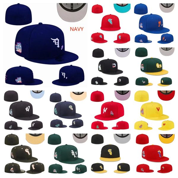 Tailles de chapeaux ajustés en gros Chapeau ajusté Football de baseball Chapeau de lettre plate de concepteur Chapeau de broderie ajustable Snapbacks Bonnets en maille Casquettes flexibles Casquette de sports de plein air ordre de mélange