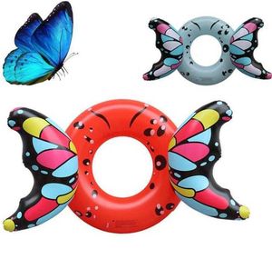 Venta al por mayor, anillo de natación de agua flotante, colchón inflable de pvc, flotadores de animales, tubos de mariposa, juguetes de playa para fiestas, piscina, balsa, barco