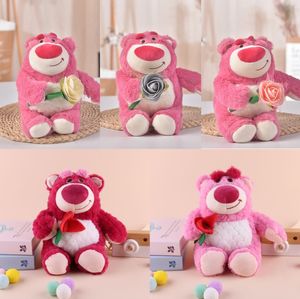 Groothandel bloemboeket rood roze teddybeer pluche speelgoed valentijnsdag cadeau slaapkamer decoratie