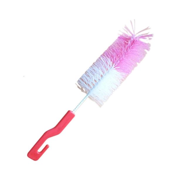 Brosse de nettoyage de bouteille de lait de bébé de qualité alimentaire en gros avec crochet mélanger les couleurs bouteilles d'eau pratiques brosse brosse de tasse d'eau d'alimentation Cepillo de limpieza de botellas