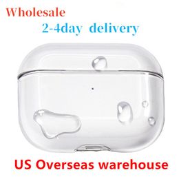 Wholesale For Airpods pro 2 air pods 3 Max Earphones airpod Bluetooth Headphone Accessories Solid Silicone Cute Protective Cover Wireless Charging Case