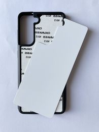 Caisses de téléphonie mobile Rubber TPU Sublimation DIY Print Couverture pour Samsung A02 A6 plus A7 A8 Plus A9 avec une plaque en aluminium en métal blanc 10 pièces par lot