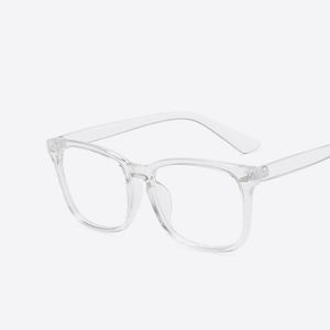 Venta al por mayor- Frame Lente transparente Myopia nerd Gafas de sol negras Dos tonos Remache Gafas Marcos Mujeres