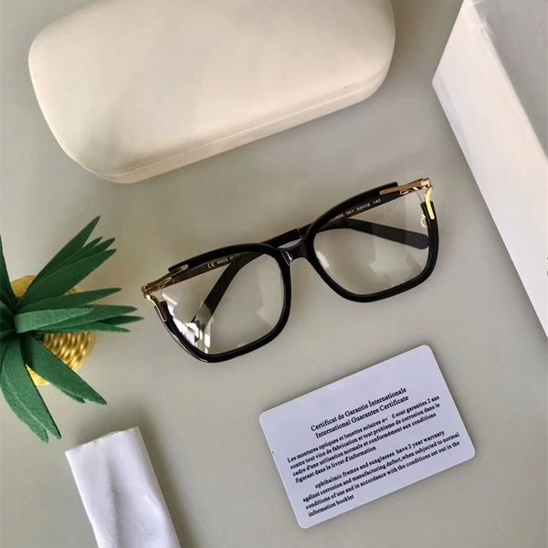 Gros-monture femmes hommes marque designer lunettes s lunettes verres clairs oculos avec étui 2689 W220423