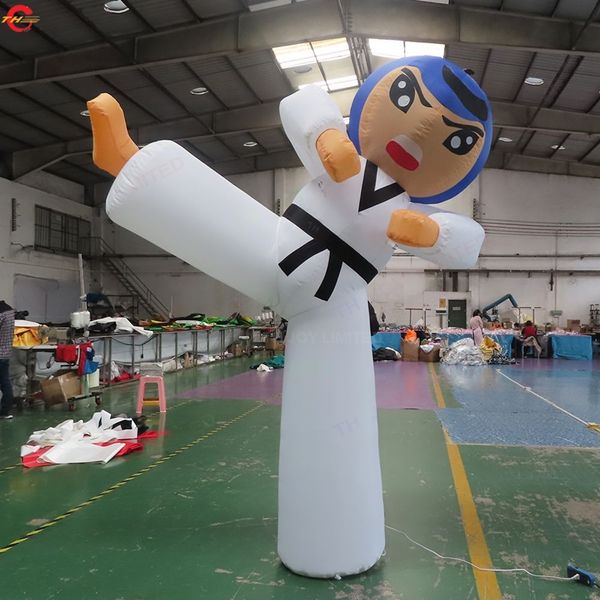 wholesale Entrega gratuita actividades al aire libre publicidad gigante Carácter inflable Karate Man Taekwondo boy en venta