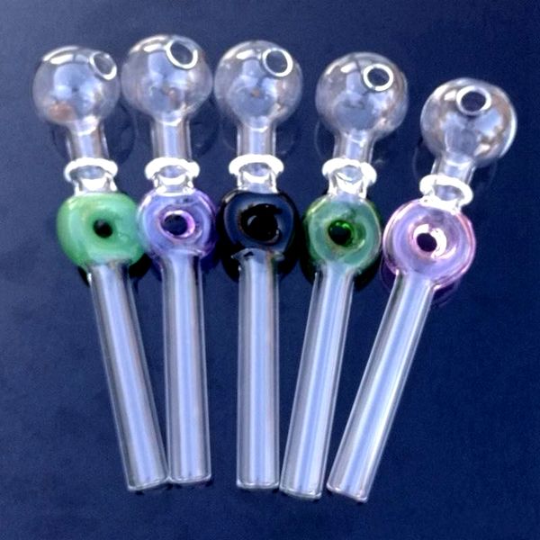 Vente en gros Donut Pyrex Verre Fumer Pipes Multicolor Brûleur À Huile Bong Adaptateur Accessoires