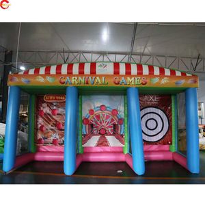vente en gros livraison gratuite à la porte activités de plein air 3 en 1 axes gonflables dans la cour arrière lancent des jouets de carnaval avec un souffleur d'air pour les enfants