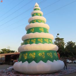 Groothandel Vrije deur Schip Outdoor Activiteiten 10mh (33ft) met Blower Commercial LED -verlichting Gigant Inflatable Christmas Tree Air Ballon Model
