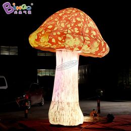 wholesale Champignon gonflable publicitaire express gratuit avec lumières jouets plantes artificielles de simulation d'inflation sportive pour la décoration d'événement de fête de magasin