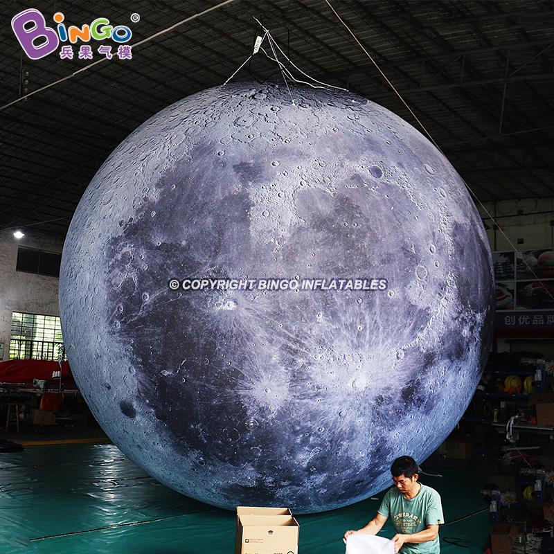 wholesale Free express advertising inflatable giant moon balls with lights toys sports inflation planets model for event decoration 001