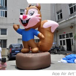 Modèle de ballon d'animaux Squirrel Animal Squirrel Free Express Free Express avec base pour la publicité en plein air décoration de fête