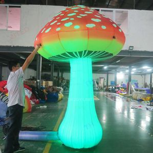 wholesale Activités de plein air express gratuites Publicité ballons gonflables de modèle de champignon de simulation avec éclairage LED coloré pour la décoration