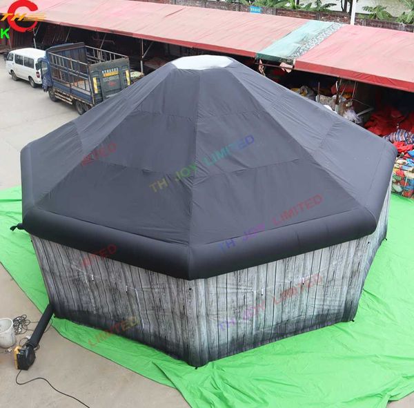 wholesale Activités de plein air de bateau libre 10 m 33 pieds de diamètre avec ventilateur gonflable bar de plage chapiteau de tente de pub irlandais avec impression à vendre