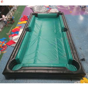 wholesale Envío gratis Actividades al aire libre 12x6 m (40x20 pies) con soplador Mesa de billar inflable personalizada con aire soplado Billar Piscina de billar en venta