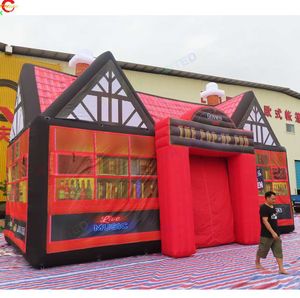 wholesale Envío gratis Actividades al aire libre rojo 10x6x6mH (33x20x20ftH) carpa inflable portátil para pub irlandés fiesta de carnaval alquiler de césped carpa ebent con soplador para la venta