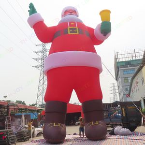 Groothandel gratis schip Outdoor Games Activiteiten 12mh (40ft) met blower gigantische opblaasbare kerstman met LED Light Christmas Decoration Santa