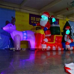 En gros de la Chine, un prix gonflable géant de prix moins cher avec Penguin et Santa Claus pour la décoration de Noël du parc City