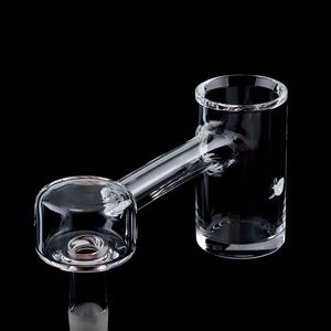 wholesale Pleine Soudure Fumer Quartz Banger 25mmOD Avec 2pcs Trous De Filature Mâle Femelle Bord Biseauté Ongles Soudés Sans Soudure Pour Verre Eau Bongs Dab Rigs Tuyaux