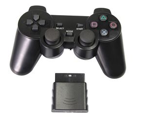 Wholesale game controllers 2.4G Draadloze analoge controller Twin trillingen Compatibel voor PS2 PS1 PSX met retailpakket