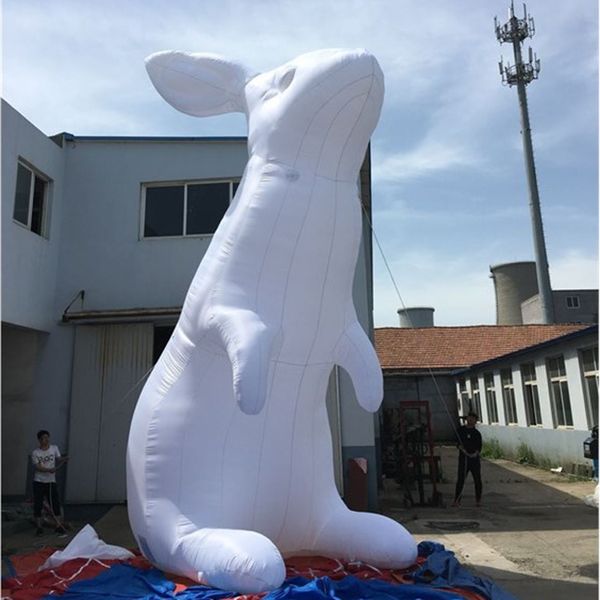 wholesale El modelo de conejito de Pascua inflable gigante de 20 pies invade espacios públicos en todo el mundo con luz LED