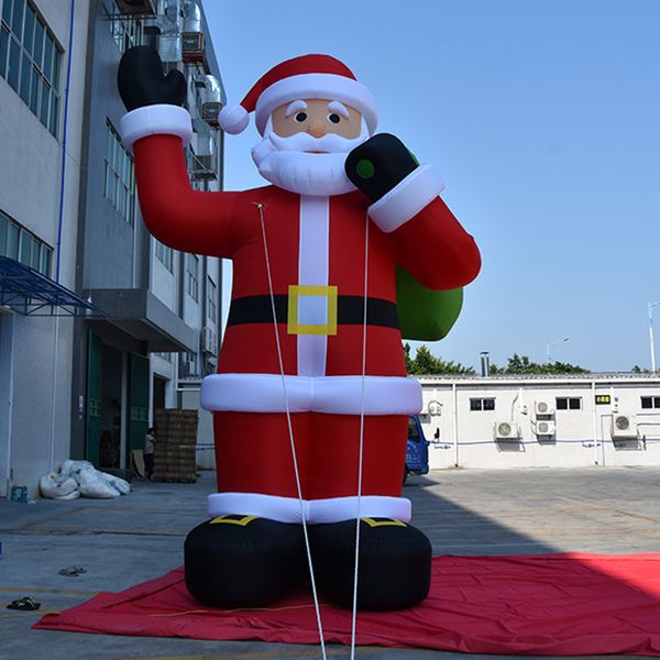 Géant en gros de Noël Générable Santa Claus en plein air Père Old Man Decoration Publicité personnalisée avec lumière LED, gratuit