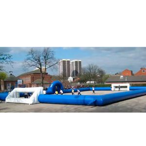 wholesale Campo de fútbol inflable gigante, campo de pelota de parachoques con burbujas de fútbol, tela para juegos deportivos comerciales al aire libre de escuelas y clubes