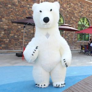 wholesale Costume gonflable de panda géant rue drôle costume de mascotte d'ours polaire partie jeu de rôle poupée en peluche costume de dessin animé de marche