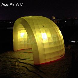 Groothandel gigantische witte dome tent ballon advertenties opblaasbare Igloo Booth Shelter Luna voor sportevenementtent