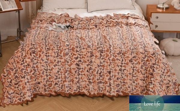 Couverture cadeau en gros, couverture épaisse en flanelle, petite couverture chaude pour la sieste, drap de corail, couette