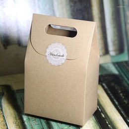 Gift Wrap Wholesale- Papier Box met Handvat Party Gunst Craft Candy Bakkerij Cookie Biscuits Verpakking Kartonnen dozen1