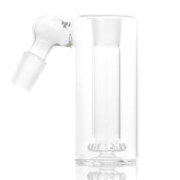 Narguilés en gros verre cendrier 45 degrés pomme de douche percolateur un à l'intérieur de 14mm joint épais cendrier clair pour conduite d'eau bong