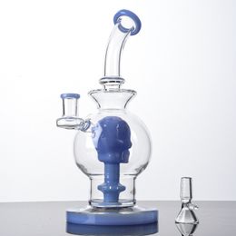 Venta al por mayor Glass Bong Hookahs Skull Showerhead Perc Percolador Tuberías de agua 14 mm Mujer Bongs conjuntas Ball Style Oil Dab Rigs con tazón