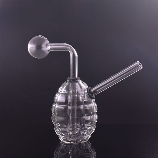 Gros verre Bong Pipe à eau ronde Grenade Fab Egg Hookah huile Dab Rigs Bubbler Pipe à fumer avec tuyau de brûleur à mazout Downstem Dhl gratuit