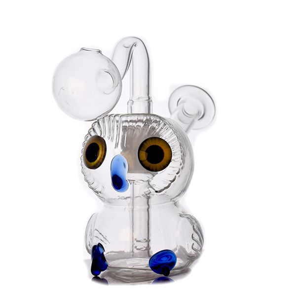 Gros brûleur à mazout en verre Bong cendrier narguilés colorés épais conduites d'eau de fumer 14mm Joint Dab Rig Bong avec des tuyaux de brûleur à mazout en verre prix le moins cher