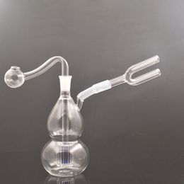 Großhandel Glas-Ölbrenner-Bong-Wasserpfeifen Schnupftabak-Schnupftabak-Rohr Matrix-Perkolator 10-mm-Verbindung Dicke berauschende Recycler-Aschefänger-Bongs mit männlichem Glas-Ölbrennerrohr