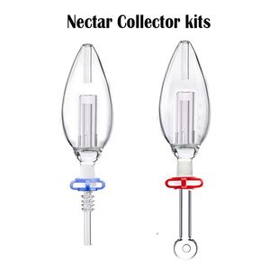 Groothandel Nectar Collector kits Oliebranders Pijpen Mini Recycle Kamer Fab Egg Straight Bubbler Handpijp Dab Tools met oliebrander Pijp en kwartsspijkertips